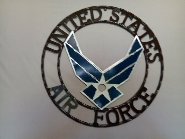 24" US AIRFORCE MILITARY METAL WALL ART WESTERN HOME DECOR VINTAGE RUSTIC WALL DECOR NEW