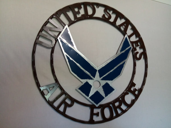 24" US AIRFORCE MILITARY METAL WALL ART WESTERN HOME DECOR VINTAGE RUSTIC WALL DECOR NEW
