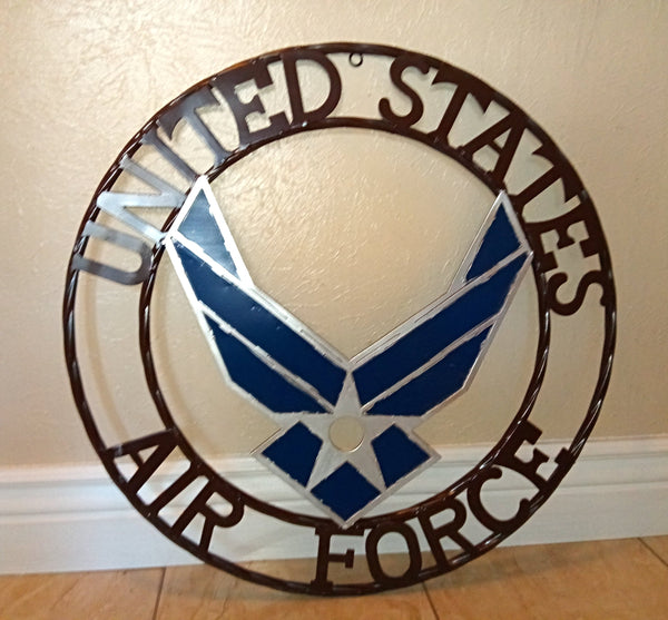 24" US AIRFORCE MILITARY METAL WALL ART WESTERN HOME DECOR VINTAGE RUSTIC WALL DECOR NEW