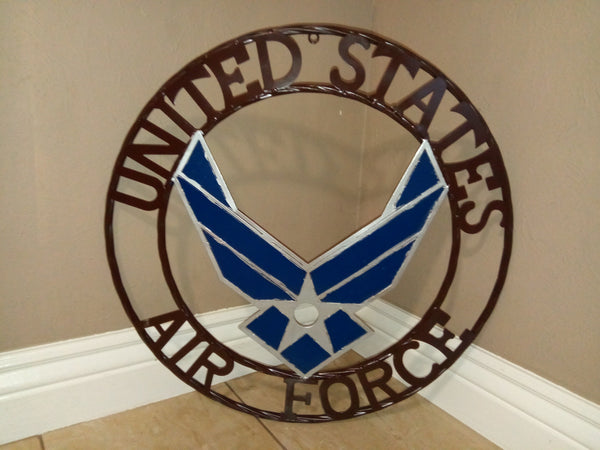 24" US AIRFORCE MILITARY METAL WALL ART WESTERN HOME DECOR VINTAGE RUSTIC WALL DECOR NEW