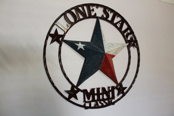 CUSTOM STAR NAME RED WHITE BLUE LONE STAR MINI CUSTOM 3d STAR METAL NAME BARN STAR WITH TWISTED ROPE RING DESIGN METAL WALL ART WESTERN HOME DECOR VINTAGE RUSTIC RED WHITE BLUE NEW HANDMADE