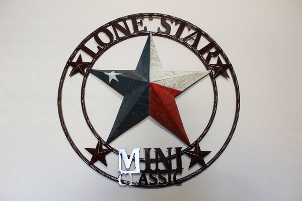 CUSTOM STAR NAME RED WHITE BLUE LONE STAR MINI CUSTOM 3d STAR METAL NAME BARN STAR WITH TWISTED ROPE RING DESIGN METAL WALL ART WESTERN HOME DECOR VINTAGE RUSTIC RED WHITE BLUE NEW HANDMADE