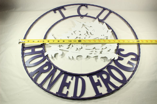 12",18",24",32",36" TCU HORNED FROGS CUSTOM METAL VINTAGE CRAFT TEAM SIGN HANDMADE