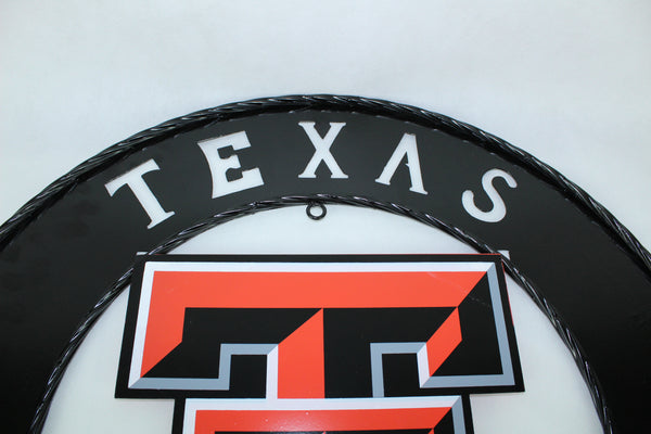TEXAS TECH CUSTOM METAL VINTAGE CRAFT SIGN WESTERN HOME DECOR HANDMADE