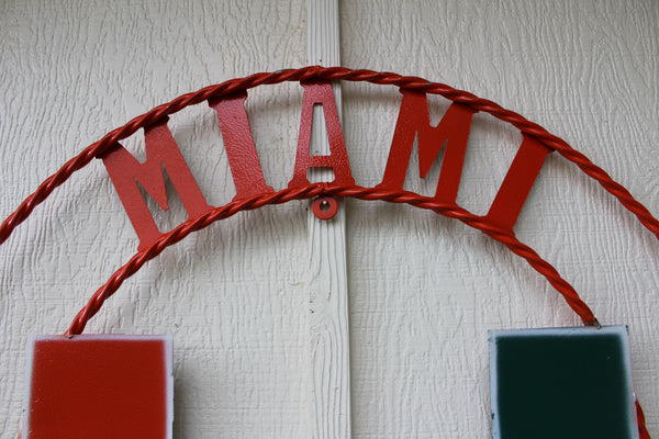 12", 18", 24", 32" MIAMI HURRICANES CUSTOM METAL VINTAGE CRAFT SIGN TEAM HANDMADE