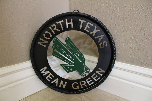 12",18",24" UNT NORTH TEXAS MEAN GREEN METAL CUSTOM VINTAGE CRAFT WALL ART TEAM SIGN HANDMADE