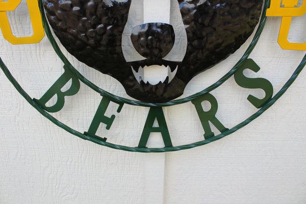 12",18",24",32" BAYLOR BEARS CUSTOM METAL VINTAGE CRAFT SIGN WESTERN HOME DECOR HANDMADE