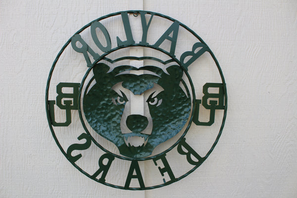 12",18",24",32" BAYLOR BEARS CUSTOM METAL VINTAGE CRAFT SIGN WESTERN HOME DECOR HANDMADE