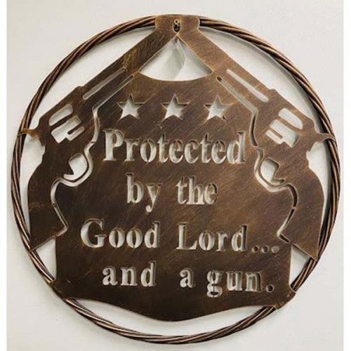 24" PROTECT METAL WALL ART SIGN WESTERN HOME DECOR NEW HANDMADE #SI_LG19101