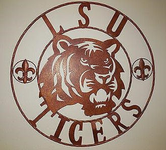 12:,18",24",32",36" LSU TIGERS METAL CUSTOM VINTAGE CRAFT ART SIGN