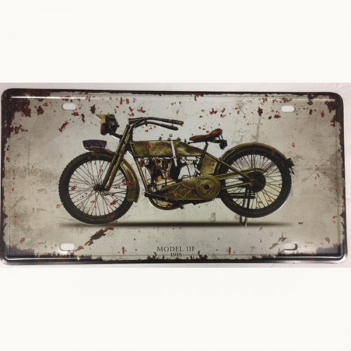 #HARLEY MOTORCYLE LICENSE PLATE TIN SIGN METAL ART WESTERN HOME DECOR - FREE SHIPPING