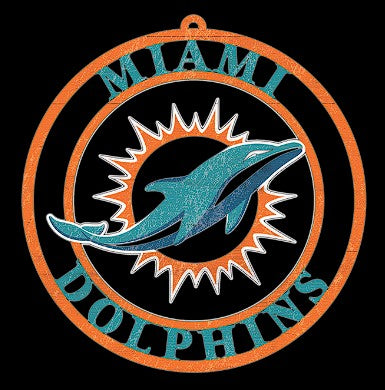 #WC110 MIAMI DOLPHINS MDF WOOD NFL TEAM SIGN CUSTOM VINTAGE CRAFT WESTERN HOME DECOR OFFICIAL LICENSED PRODUCT