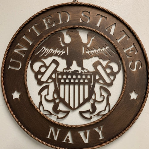 #SI_A18116 NAVY UNITED STATES MILITARY 18" METAL SIGN WESTERN HOME DECOR HANDMADE