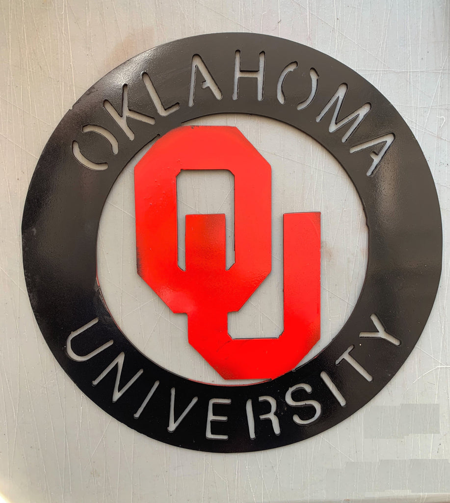 12", 18", 24", 32" OKLAHOMA UNIVERSITY CUSTOM METAL VINTAGE CRAFT SIGN HANDMADE