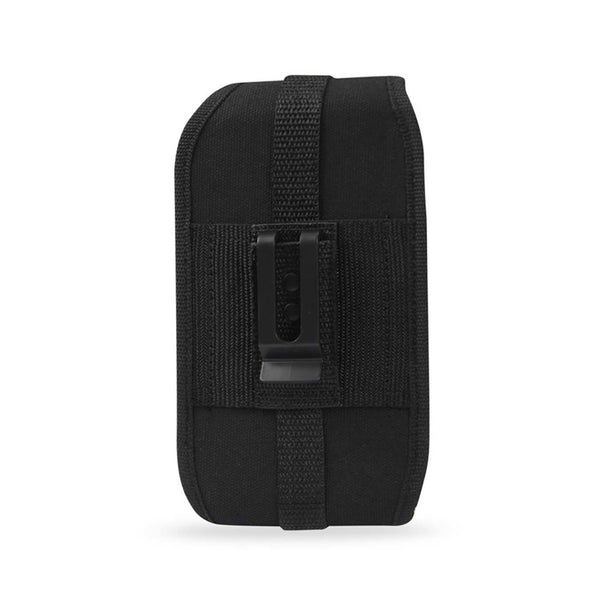 PH09B-BK 7" REIKO XL MEGA EXTRA LARGE BLACK RUGGED VERTICAL POUCH / PHONE HOLSTER WITH BUCKLE CLIP & CARD HOLDER BLACK CELL PHONE CASE UNIVERSAL OVERSIZE