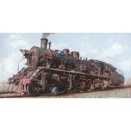 RA0385 28"x56" TRAIN CANVAS PAINTING PICTURE WESTERN COUNTRY HOME DECOR HANDMADE