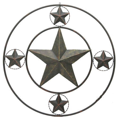 #RT5027 MULTI STARS 16",24",40" BARN METAL STAR WESTERN HOME DECOR RUSTIC BRONZE HANDMADE NEW