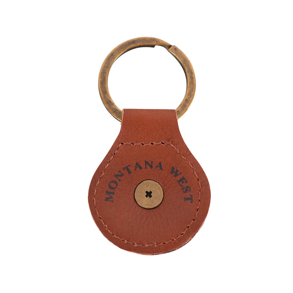ITEM#MW_RWS-279 ENGRAVED BERRY CONCHO KEY FOB KEYCHAIN REAL GENUINE LEATHER WESTERN FASHION ART NEW --FREE SHIPPING