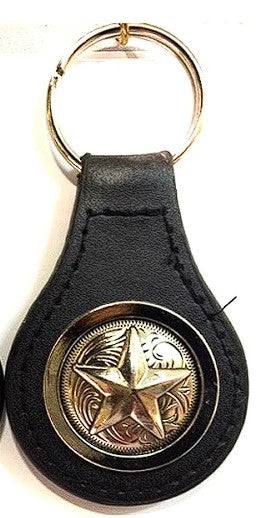 SOLID RING LONESTAR KEY FOB KEYCHAIN WESTERN FASHION ART NEW-#EH80011