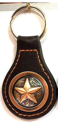 SOLID RING LONESTAR KEY FOB KEYCHAIN WESTERN FASHION ART NEW-#EH80011