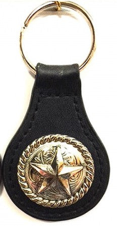 #EH80012 LONESTAR ROPE RING SILVER OR BRONZE KEY FOB KEYCHAIN WESTERN FASHION ART NEW