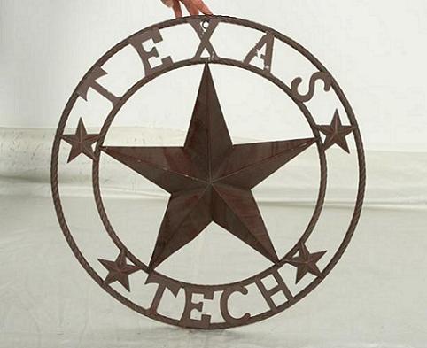 TEXAS TECH LONE STAR CUSTOM VINTAGE METAL TEAM CRAFT ART WESTERN HOME DECOR SIZE:24",32",36",40",42",44",46",50"