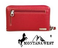 US04-W003, 7.8" MONTANA WEST AMERICAN PRIDE WOMEN'S WALLET WESTERN PU LEATHER FASHION