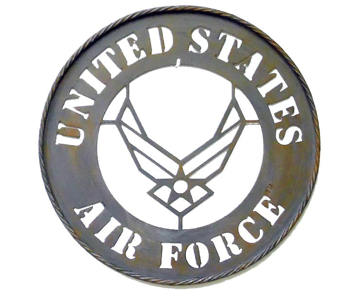 ITEM#JK  US AIRFORCE RUSTIC GREY WIDE BAND RING CUSTOM METAL VINTAGE SIGN OFFICIAL LICENSED PRODUCT