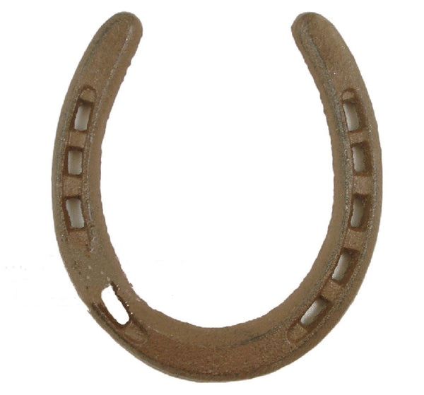 5.5"x 4.75" Lucky Horseshoe Cast Iron Decorative Rustic Brown Western Decor 5 1/2 x 4 3/4 in --Item# 56642