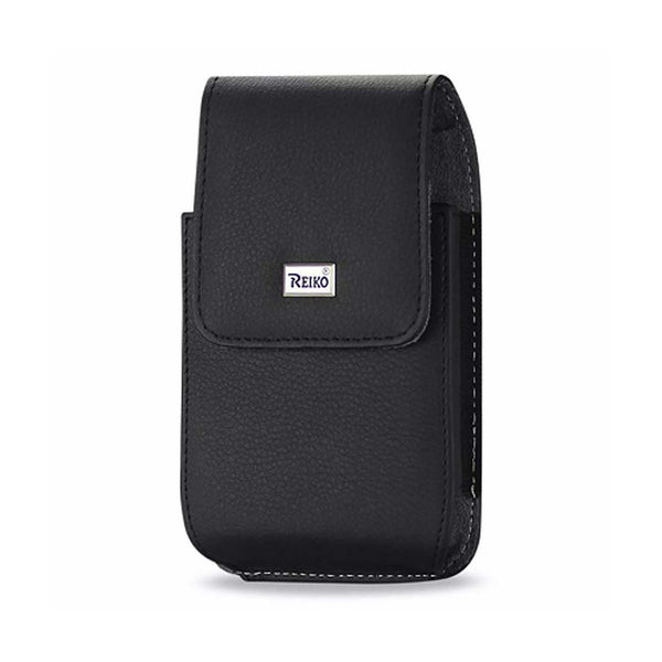 VP385B 7" REIKO VERTICAL XL MEGA EXTRA LARGE LEATHER POUCH BELT CLIP HOLSTER CELL PHONE CASE UNIVERSAL OVERSIZE