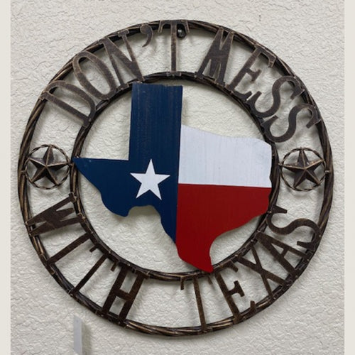 #XL2129 DON'T MESS WITH TEXAS METAL WALL ART SIGN WESTERN HOME DECOR NEW