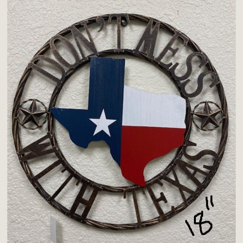 #XL2129 DON'T MESS WITH TEXAS METAL WALL ART SIGN WESTERN HOME DECOR NEW