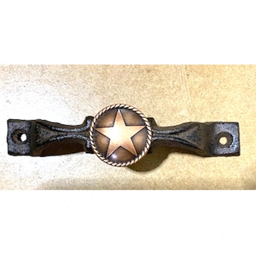 #SI_G072L STAR ROPE RING COPPER HANDLE CAST IRON METAL CABINET DRAWER PULL DOOR PULL GATE KITCHEN ART WESTERN HOME DECOR HANDMADE NEW