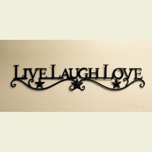 #SI_BC2151 LIVE LAUGH LOVE 38" LONG METAL SIGN WESTERN HOME DECOR HANDMADE NEW