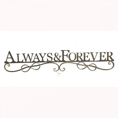 #SI_BC2159 ALWYAS FOREVER 36" LONG METAL SIGN WESTERN HOME DECOR HANDMADE NEW
