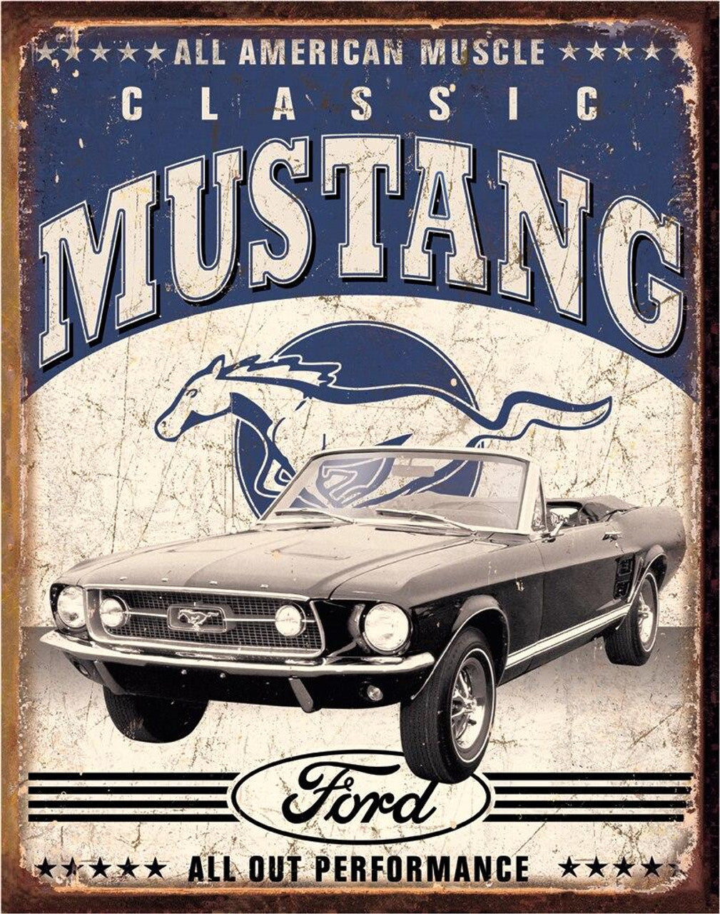 Salvadanaio Retrò Ford Mustang Con Logo Horse & Stripes | Idea Regalo Originale Per Fan Auto - Foto 3