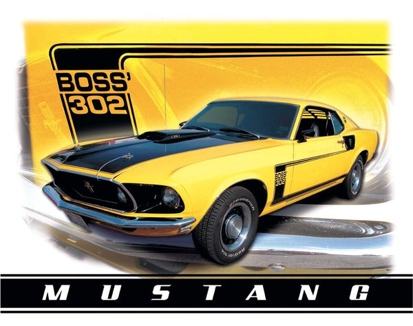 ITEM#1241 FORD MUSTANG BOSS 302 AUTOMOTIVE TIN SIGN METAL ART WESTERN HOME DECOR WALL SIGN ART