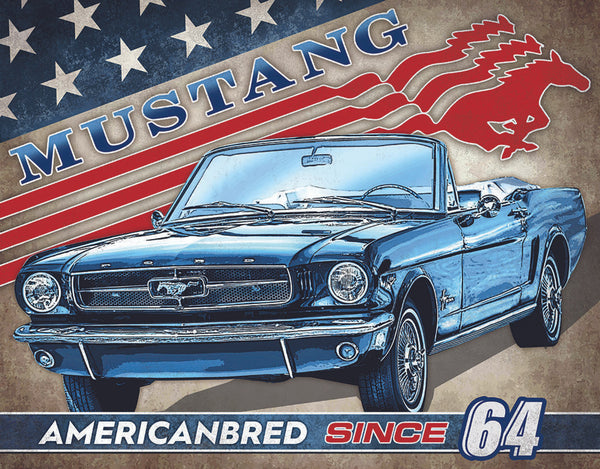 ITEM#2654 FORD MUSTANG AMERICANBRED AUTOMOTIVE GARAGE TIN SIGN METAL ART WESTERN HOME DECOR WALL SIGN ART