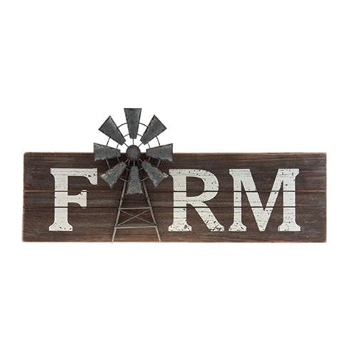 ITEM#CH_G90259 FARM WINDMILL SIGN FARMHOUSE METAL ART WESTERN HOME DECOR