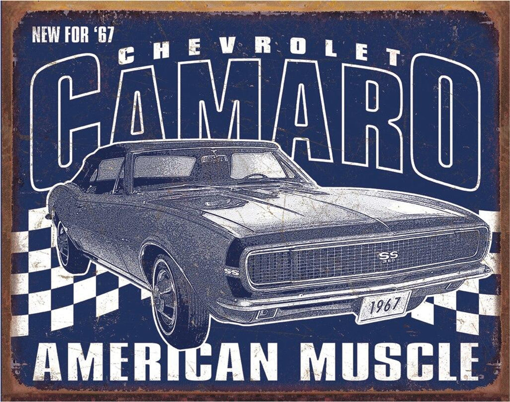 ITEM# 2135 CAMARO 1967 MUSCLE GARAGE AUTOMOTIVE TIN SIGN METAL ART WESTERN HOME DECOR WALL SIGN ART