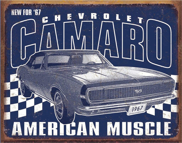ITEM# 2135 CAMARO 1967 MUSCLE GARAGE AUTOMOTIVE TIN SIGN METAL ART WESTERN HOME DECOR WALL SIGN ART
