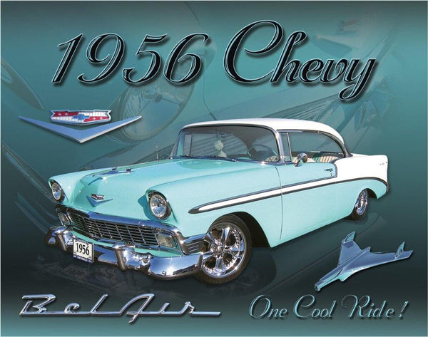 ITEM#1607 CHEVY 1956 BEL AIR AUTOMOTIVE TIN SIGN METAL ART WESTERN HOME DECOR WALL SIGN ART