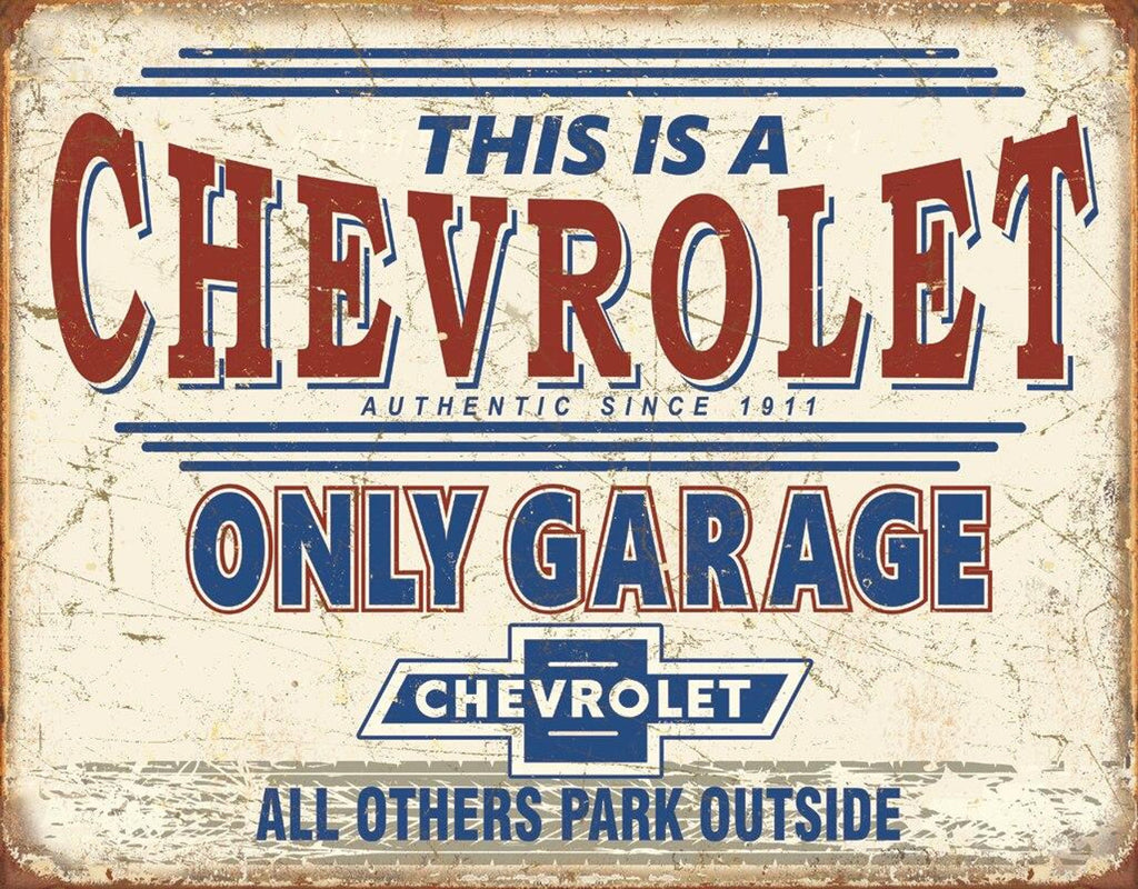 ITEM#2200 CHEVY ONLY GARAGE AUTOMOTIVE TIN SIGN METAL ART WESTERN HOME DECOR WALL SIGN ART