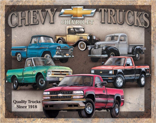 ITEM#1747 CHEVY TRUCK TRIBUTE GARAGE AUTOMOTIVE TIN SIGN METAL ART WESTERN HOME DECOR WALL SIGN ART