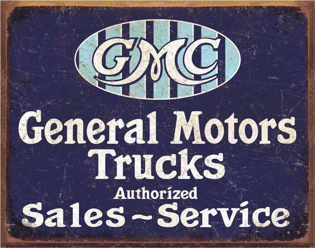 ITEM# 2069 GMC TRUCKS AUTHORIZED GARAGE AUTOMOTIVE TIN SIGN METAL ART WESTERN HOME DECOR WALL SIGN ART