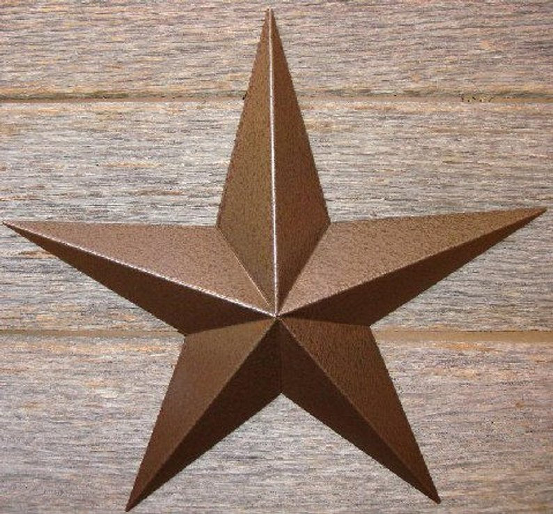 12", 17", 24", 30", 36" RUSTIC HAMMERED COPPER BARN METAL STAR WALL ART WESTERN HOME DECOR VINTAGE RUSTIC ART NEW