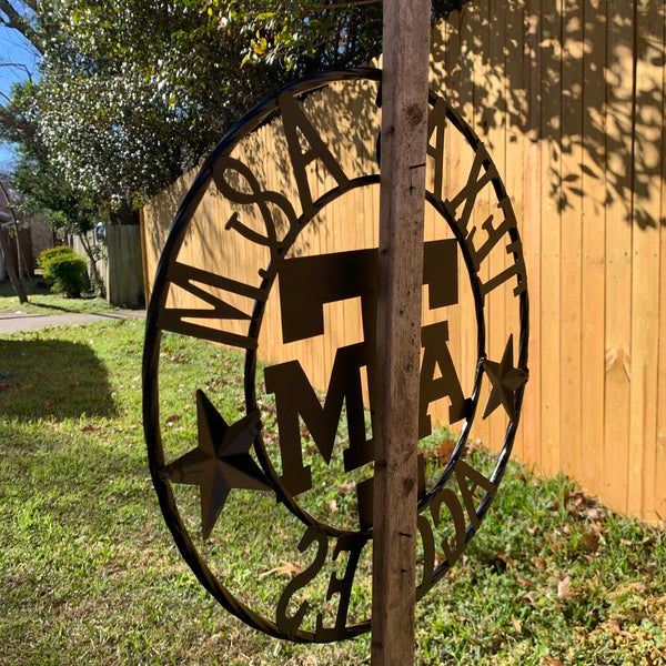 TEXAS A&M WITH STARS CUSTOM METAL VINTAGE CRAFT SIGN WALL ART TEAM SIGN HANDMADE