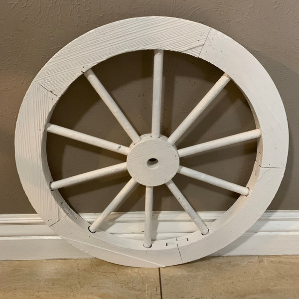 16",24",30" WAGON WHEEL BARN WHITE WOOD WESTERN HOME DECOR RUSTIC NEW