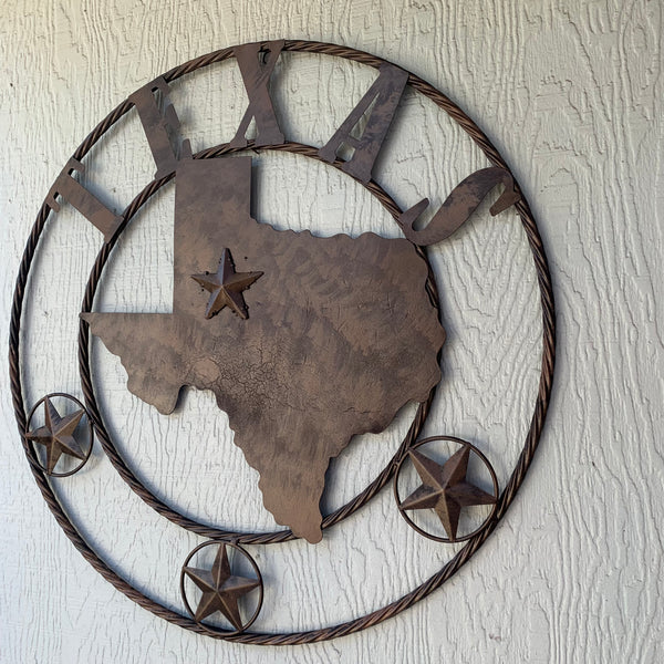 18",24",32",36" State of Texas Map Metal Wall Art Western Home Decor Vintage Rustic Bronze Copper New-#A18008