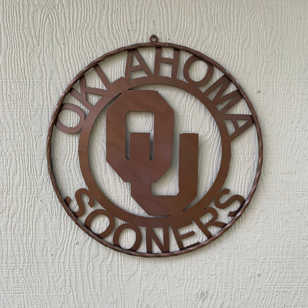 12",18",24",32",36" OU SOONERS OKLAHOMA HAMMERED COPPER CUSTOM VINTAGE TEAM CRAFT METAL ART WESTERN HOME DECOR